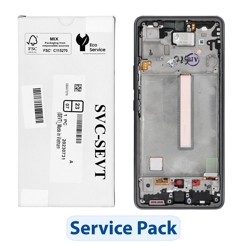 ServicePack LCD-näyttö SAMSUNG A53 5G A536B GH82-28024A musta