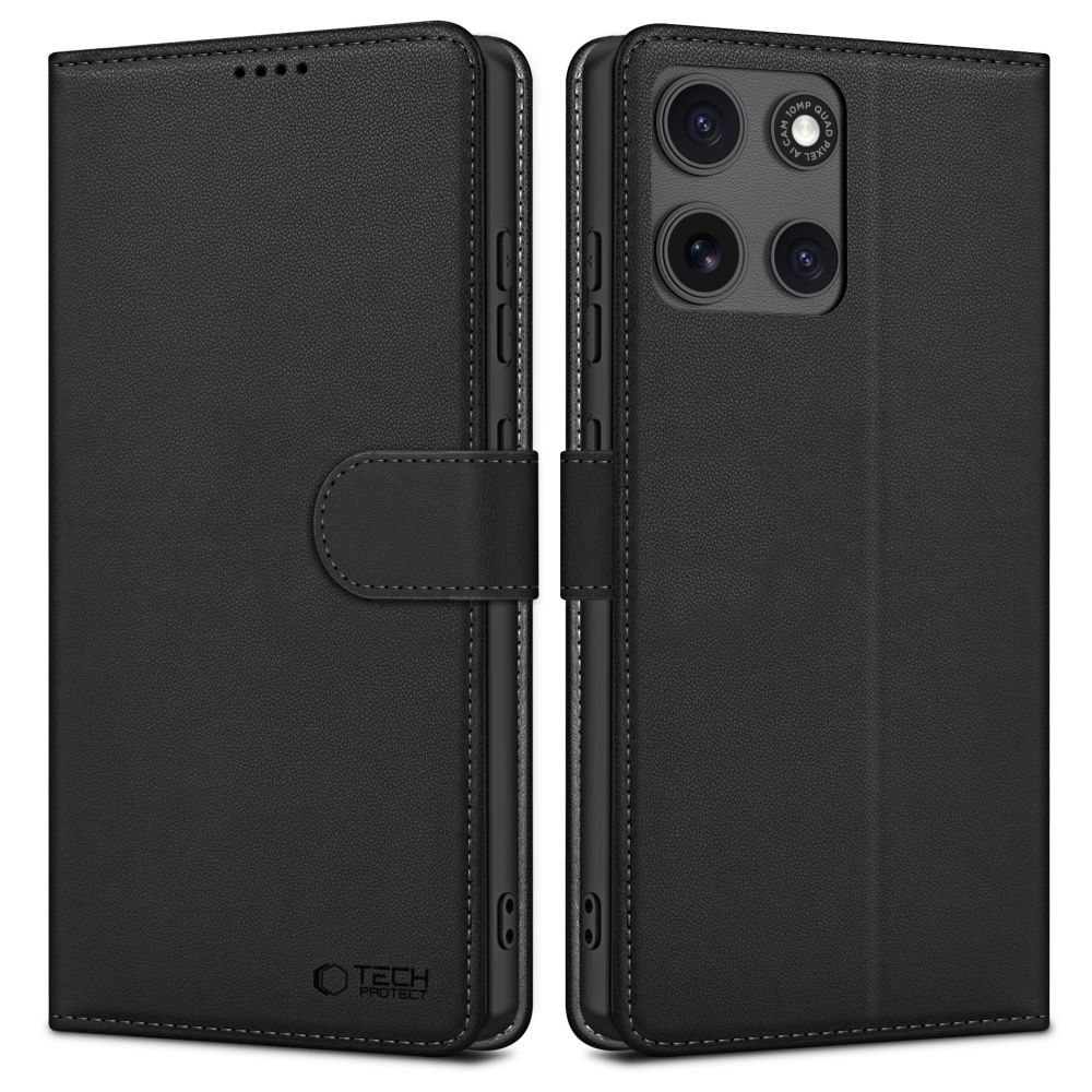 Tech-Protect Wallet suojakuori Motorola Moto G15 / G15 Power - musta