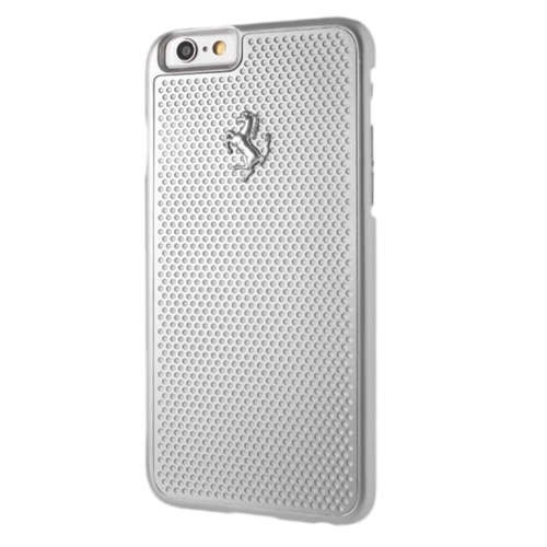 Ferrari Perforated Aluminum suojakuori iPhone 6 / 6S:lle - hopeinen