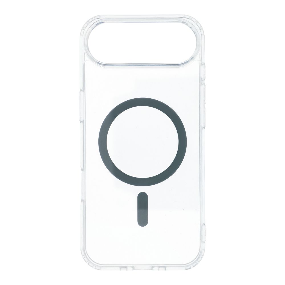 Suojakuori iPhone 17 AIR:lle Drop Glue Colorful Ring Mag Cover MagSafe-yhteensopiva harmaa