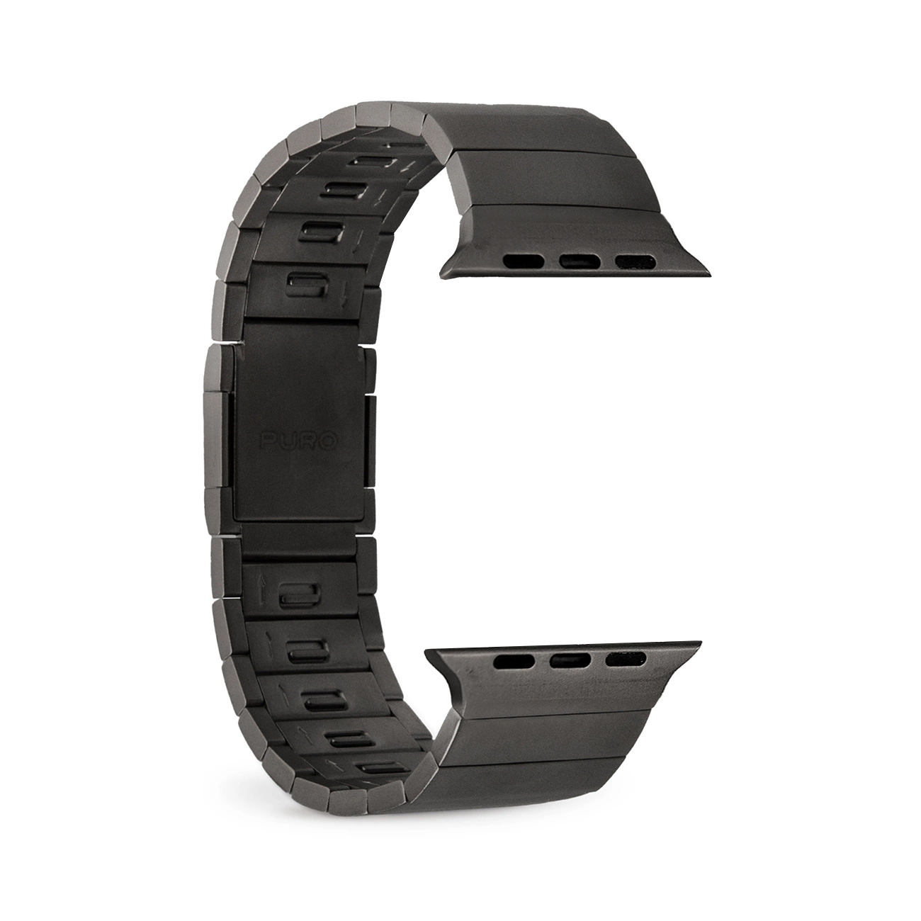 Puro TITAN ruostumattomasta teräksestä valmistettu Apple Watch -ranneke 42/44/45/49mm - musta