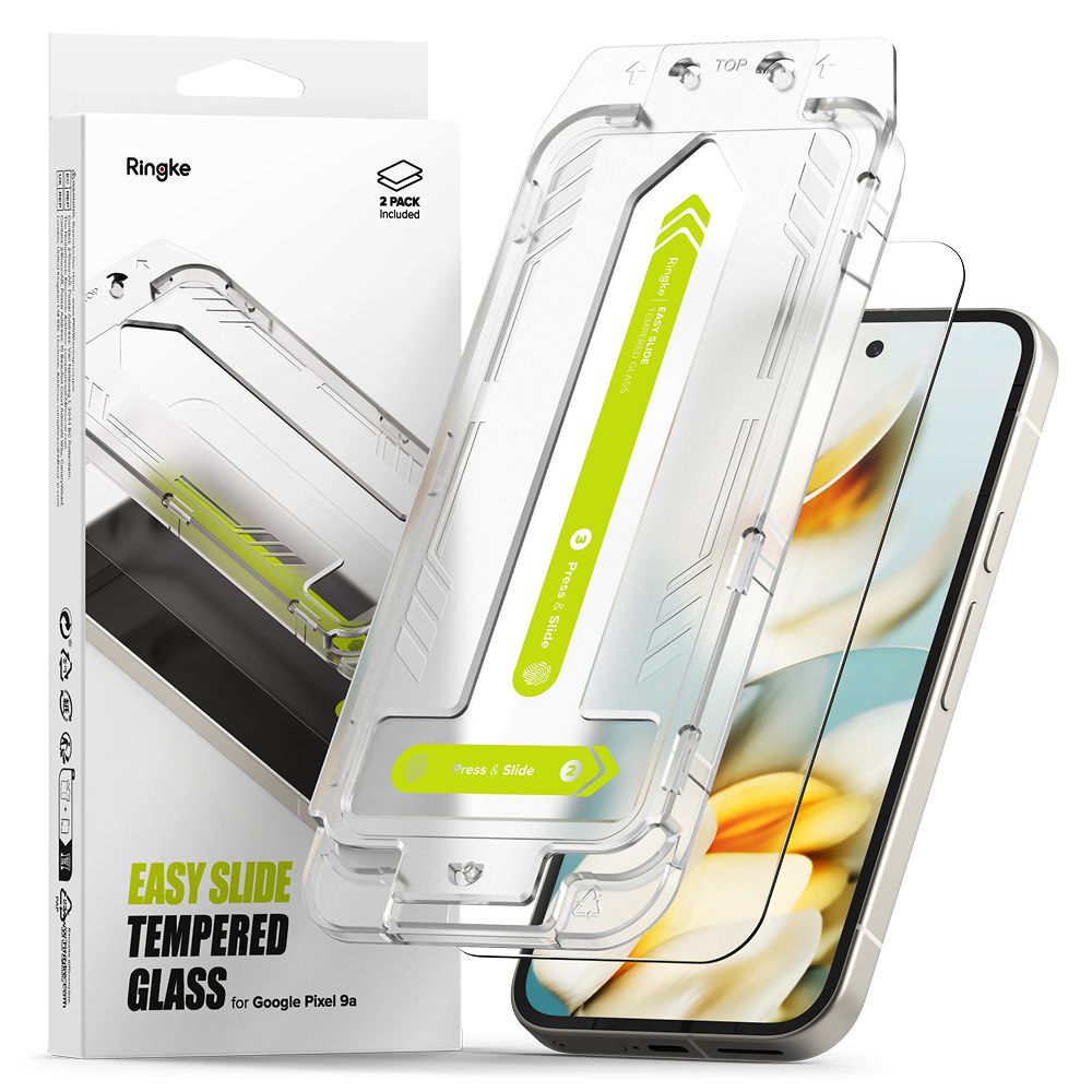 Ringke Easy Slide 2-pakkaus Karkaistu lasi Google Pixel 9A:lle