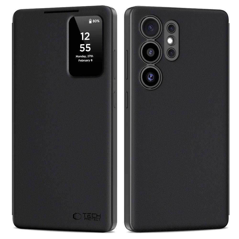 Tech-Protect Smart Wallet Suojakuori Samsung Galaxy S25 Ultra:lle - matta musta