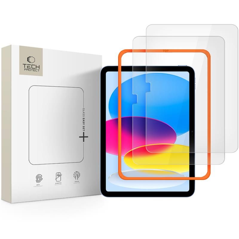 Tech-Protect Easy Set+ 2-pack karkaistu lasi iPad 10.9 2022 / iPad 11 2025:lle