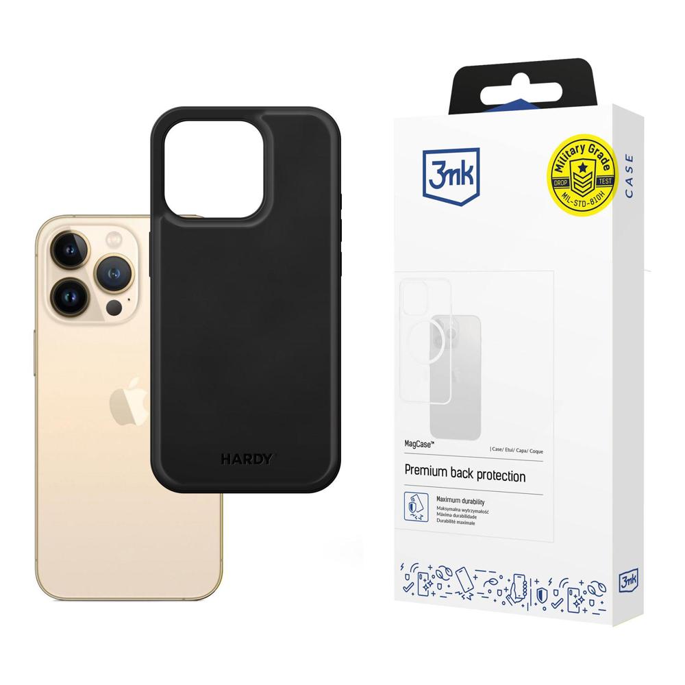 3mk Hardy Apple Silky Leather MagCase Apple iPhone 13 Pro Max:lle - musta