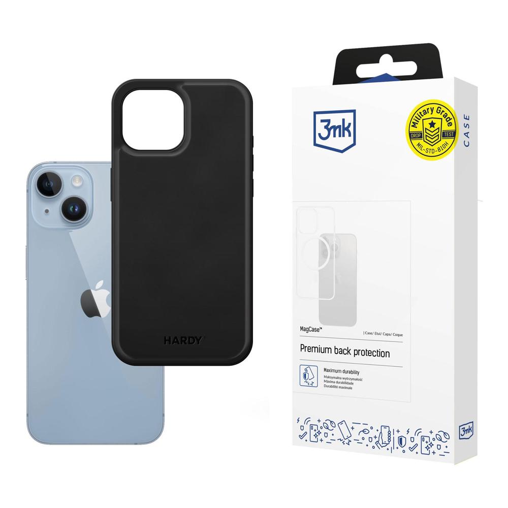 3mk Hardy Apple Silky Leather MagCase Apple iPhone 14:lle - musta