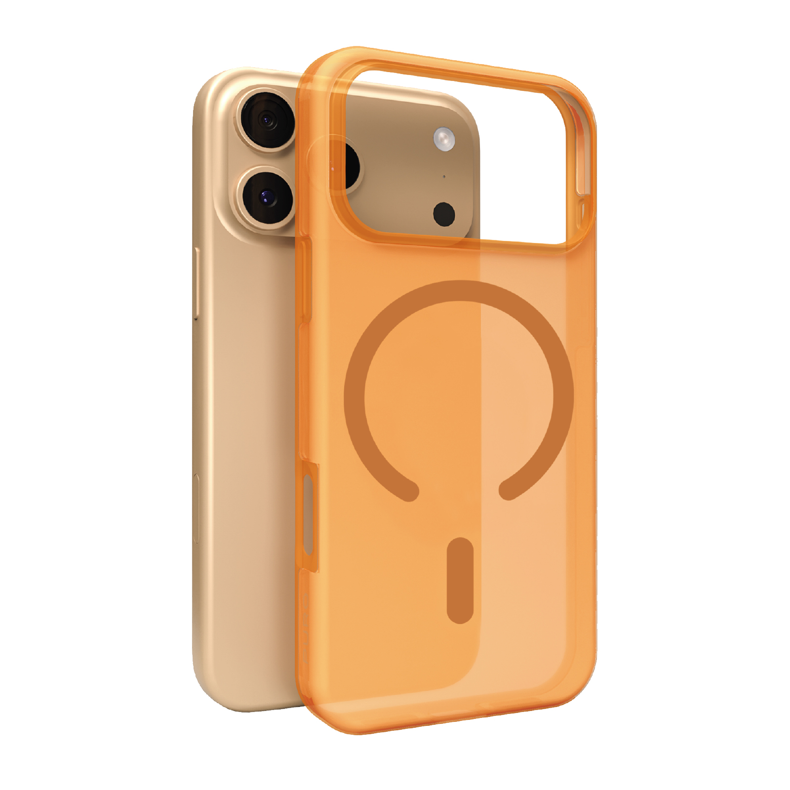 Puro Daylight MagSafe-yhteensopiva silikoninen suojakuori iPhone 17 Pro Max:lle - läpikuultava oranssi