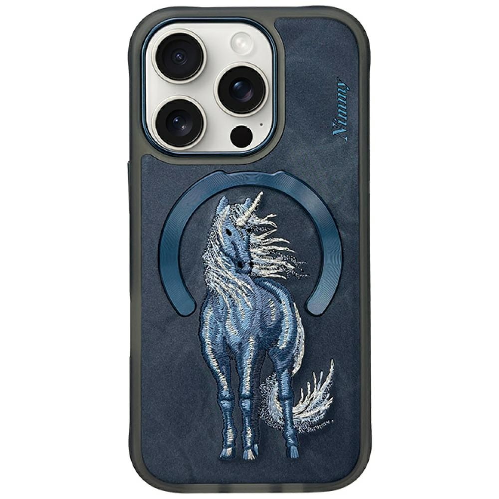 Nimmy Magnetic Fantasy Animal MagSafe Suojakuori iPhone 16 Pro:lle - sininen