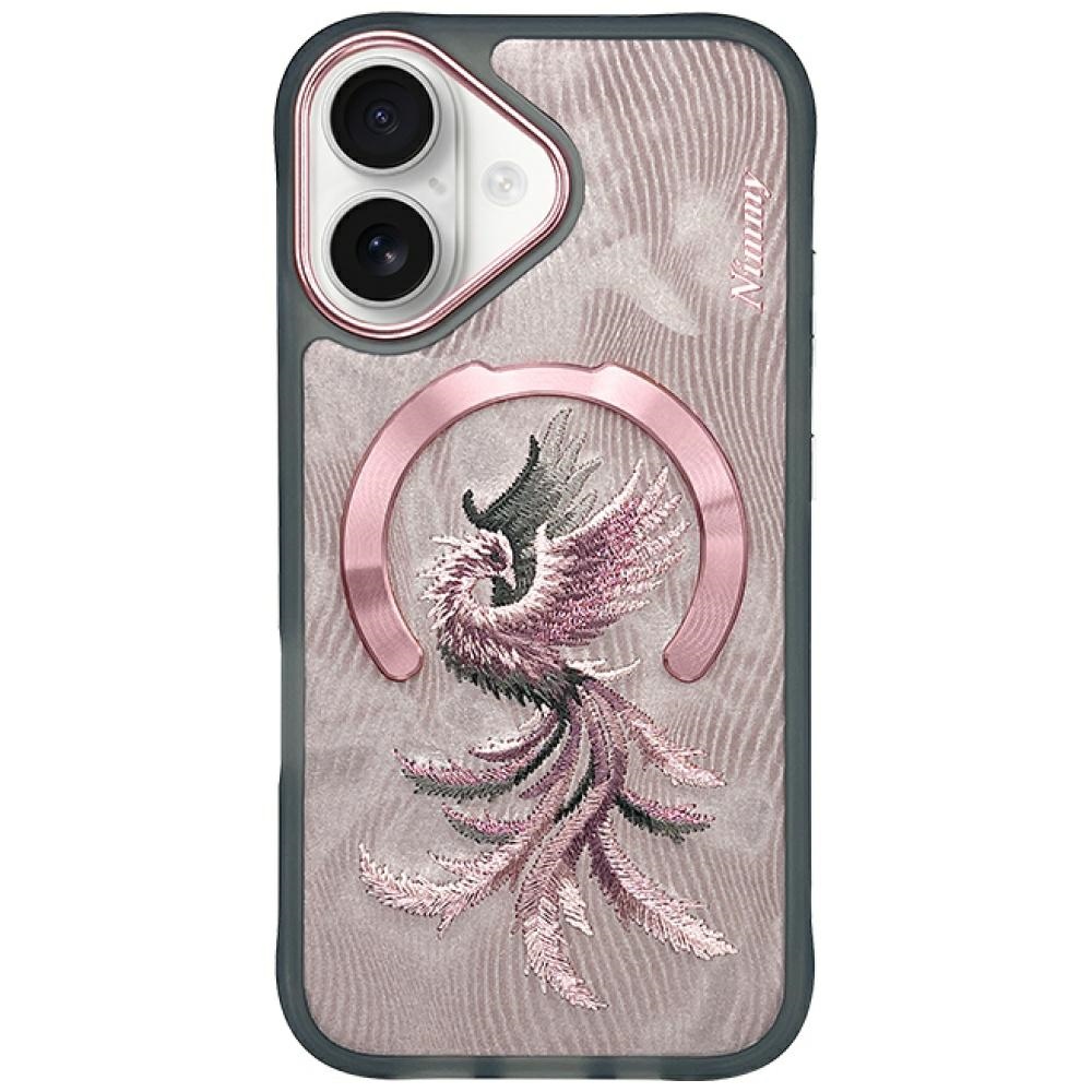 Nimmy Magnetic Fantasy Animal MagSafe iPhone 16 -suojakuori - ruusukulta