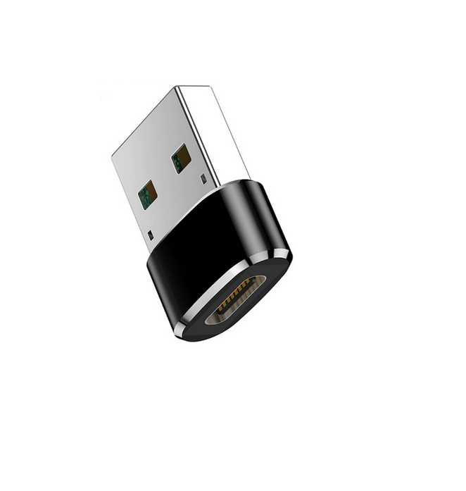Adapteri USB-C - USB musta bulk