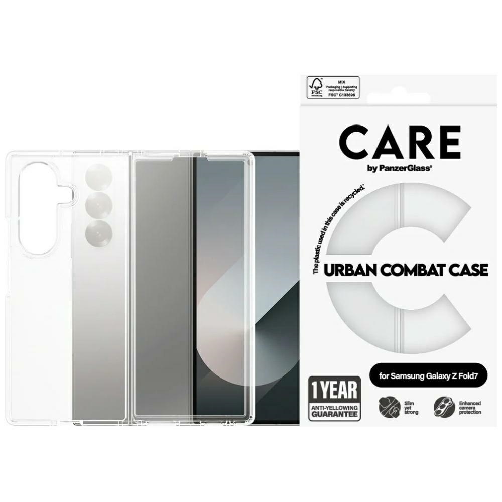 CARE by PanzerGlass Flagship Urban Combat suojakuori Samsung Galaxy Z Fold 7 - läpinäkyvä