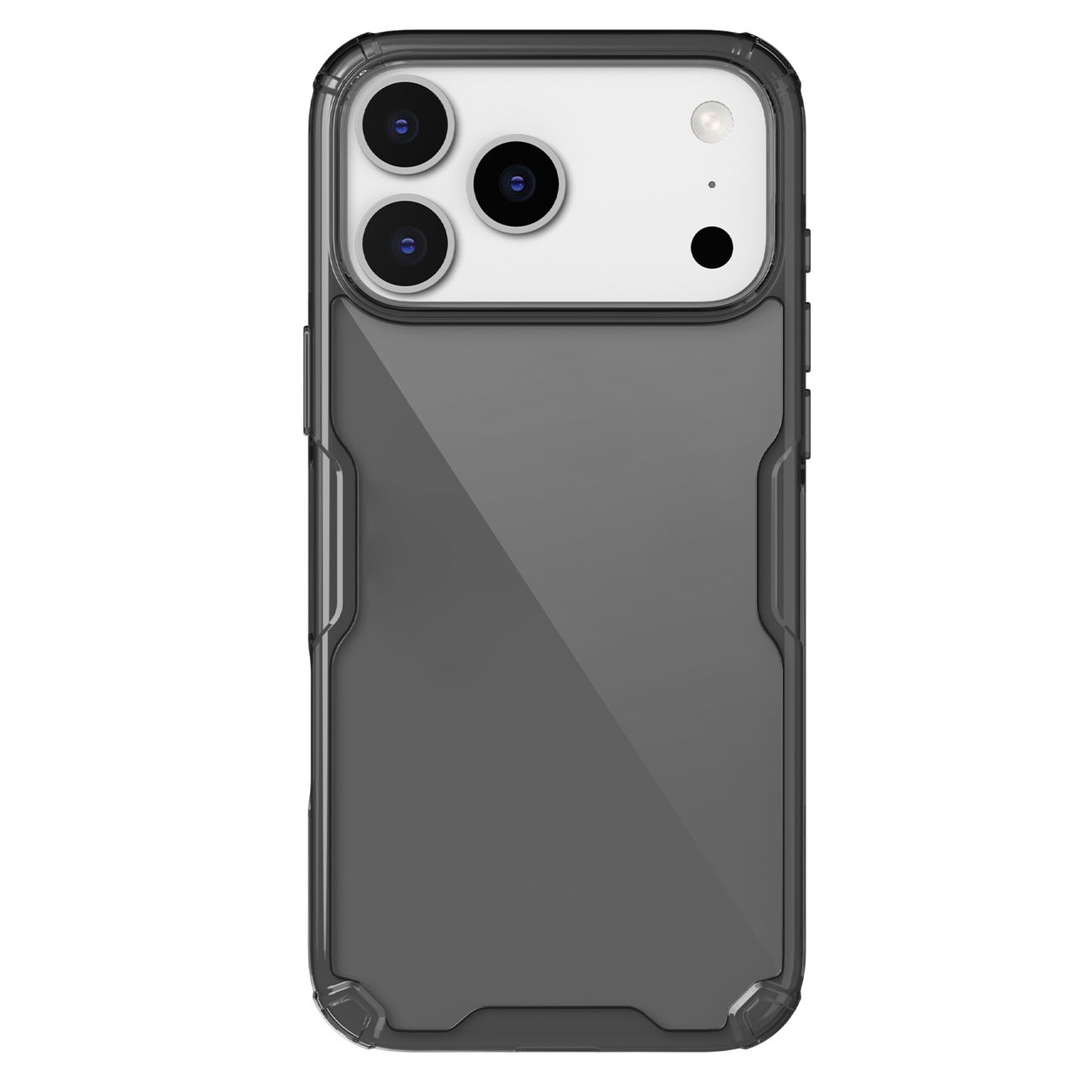Nillkin Nature TPU Pro Suojakuori iPhone 17 Pro Max:lle - Puoliläpinäkyvä musta