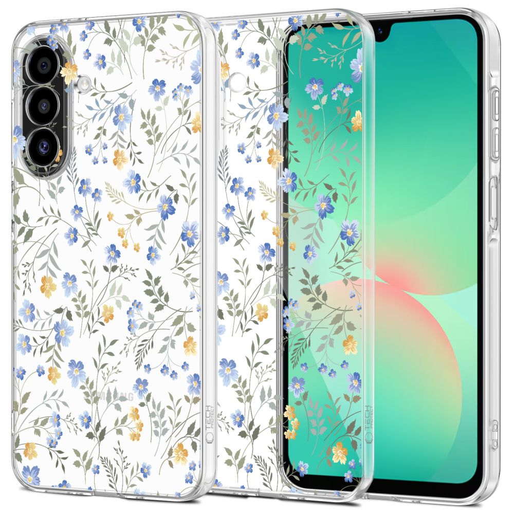 Tech-Protect FlexAir+ Suojakuori Samsung Galaxy A17 4G / 5G:lle - Päivänkakkaroita ja Lehtiä