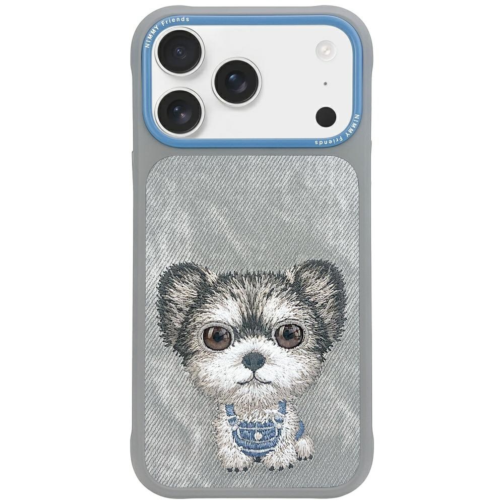 Nimmy Big Eyed Pet 2.0 Dog Suojakuori iPhone 17 Pro:lle - harmaa