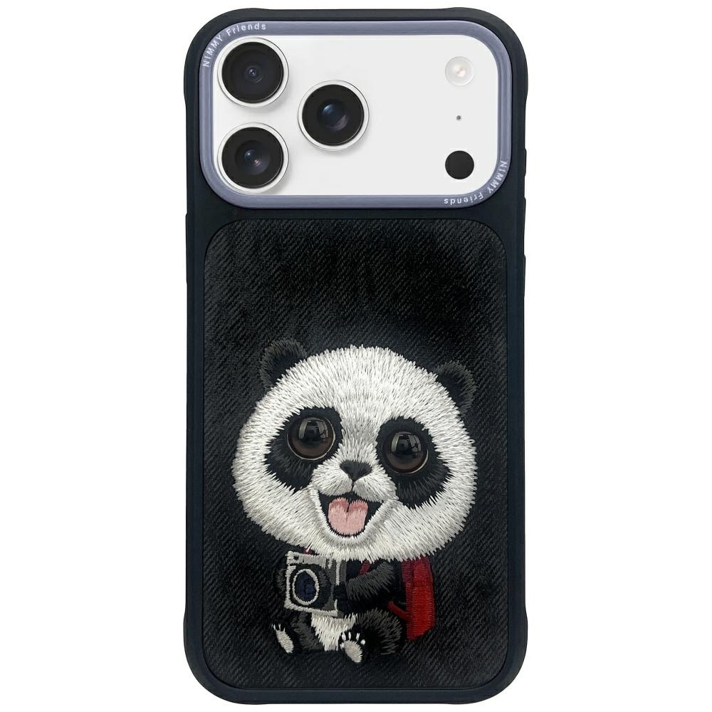 NIMMY BIG EYED PET 2.0 Panda -suojakuori iPhone 17 Pro Max:lle musta