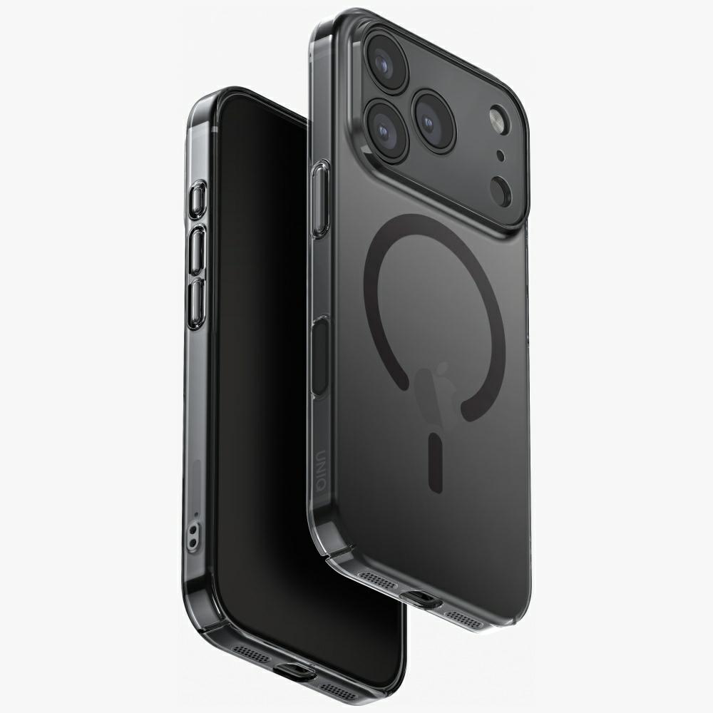 Uniq Airsuit Magclick Lataussuojakuori iPhone 17 Pro:lle - Musta