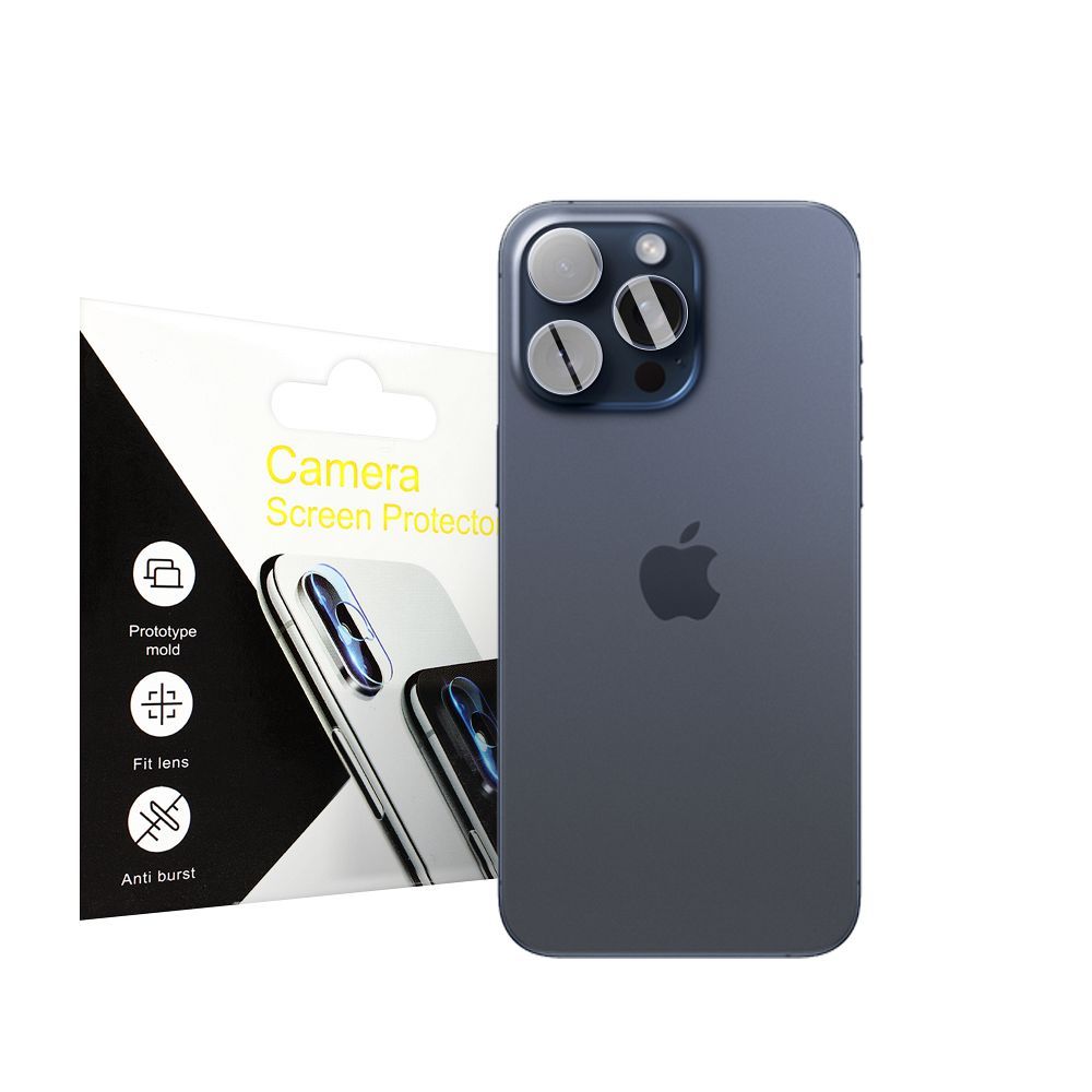 Karkaistu lasi kameran linsseille - Apple iPhone 15 Pro Max:lle