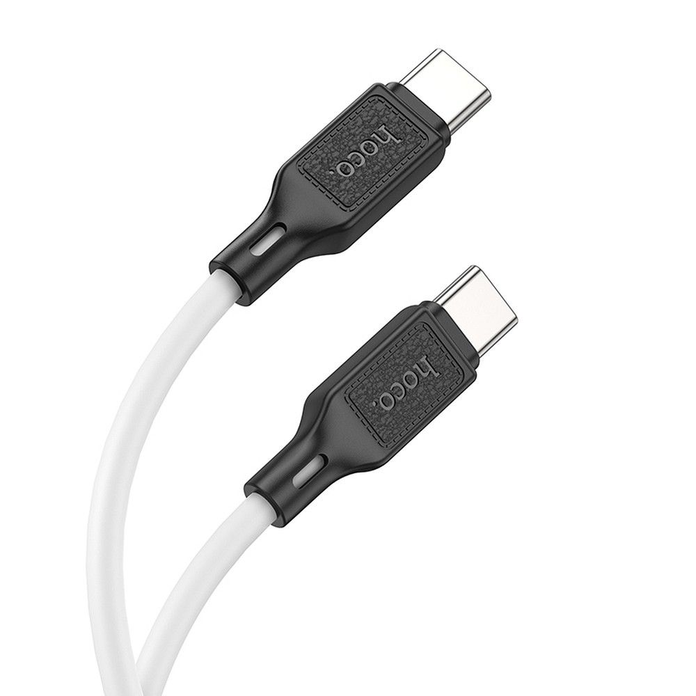 Hoco USB-C - USB-C -kaapeli 3A 60W 1 m X90 valkoinen