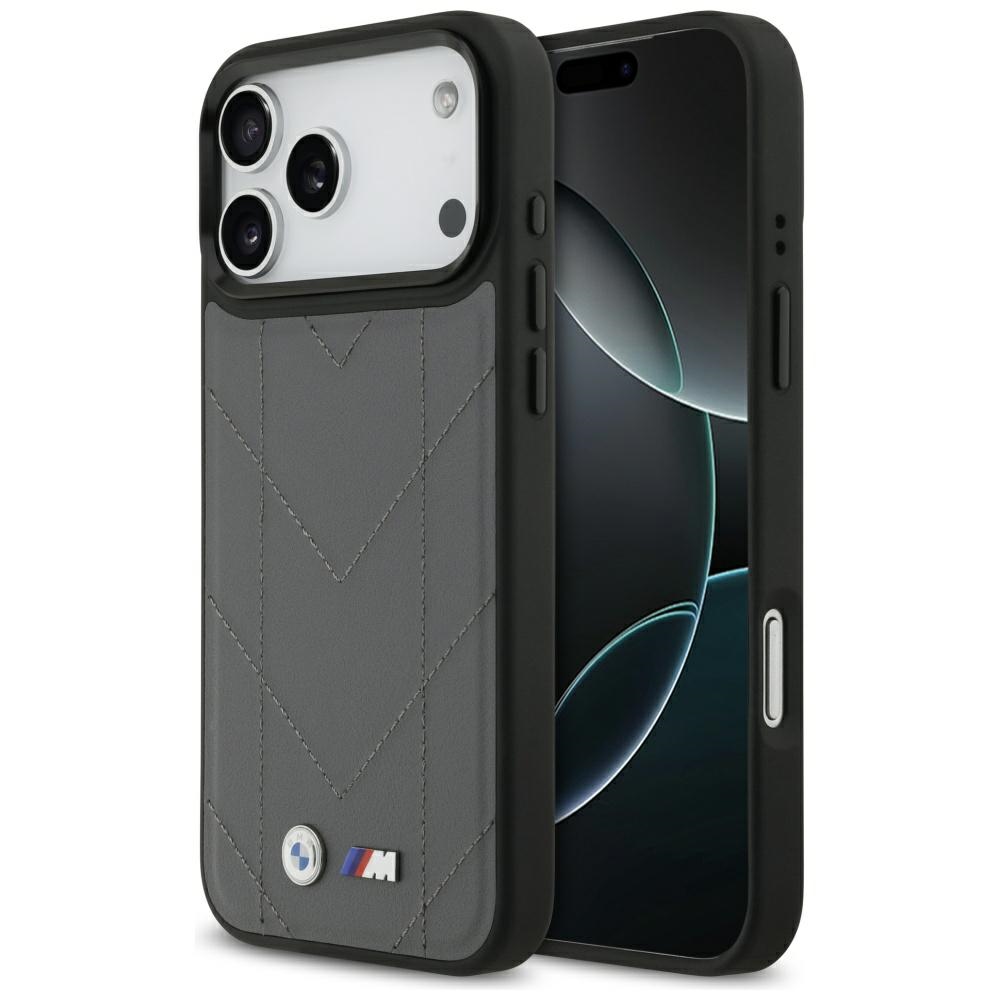 BMW M Quilted Logo MagSafe Suojakuori iPhone 17 Pro Maxille - grafiitti