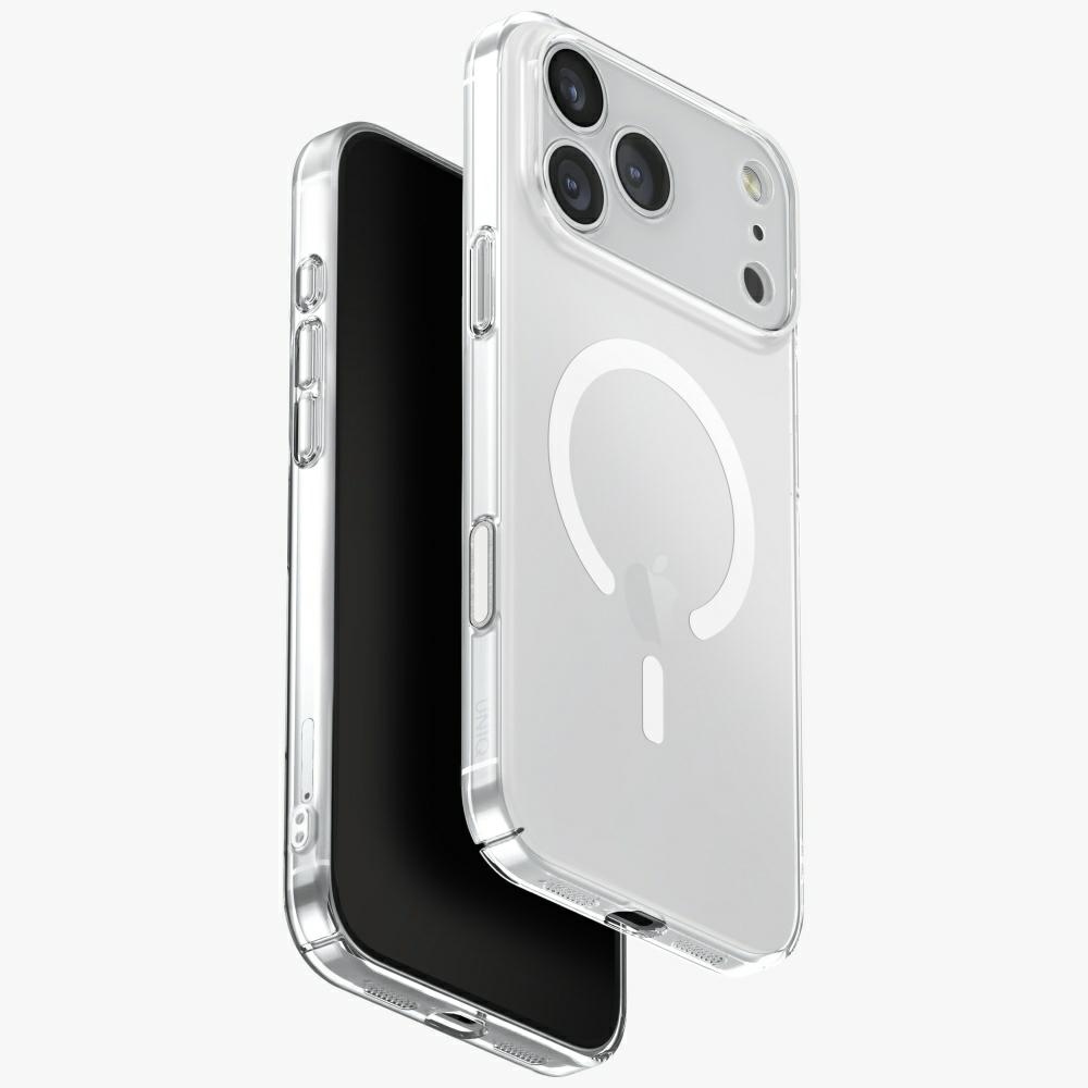 Uniq Airsuit Suojakuori iPhone 17 Pro Max:lle Magclick Charging - läpinäkyvä