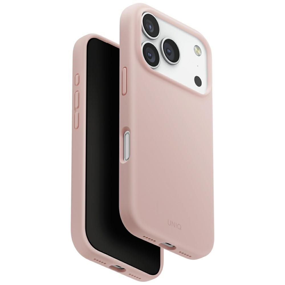 Uniq Lino Magclick Charging Suojakuori iPhone 17 Pro:lle - vaaleanpunainen