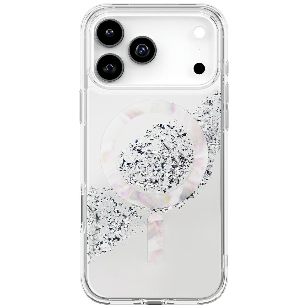 Uniq Coehl Crystelle Suojakuori iPhone 17 Pro Max:lle Magneettisella Latauksella - Hopeinen
