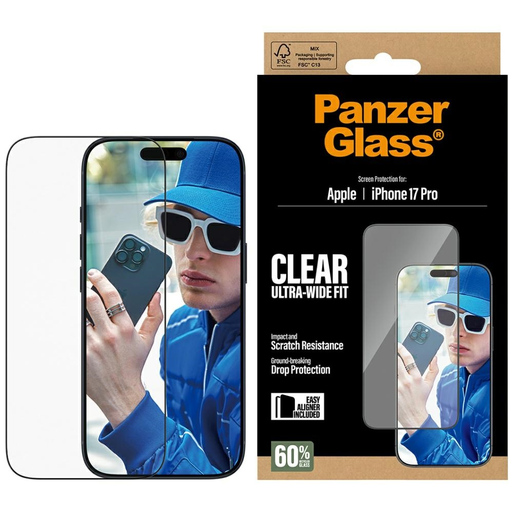 PanzerGlass Ultra-Wide Fit EasyAligner Tempered Glass iPhone 17 Pro