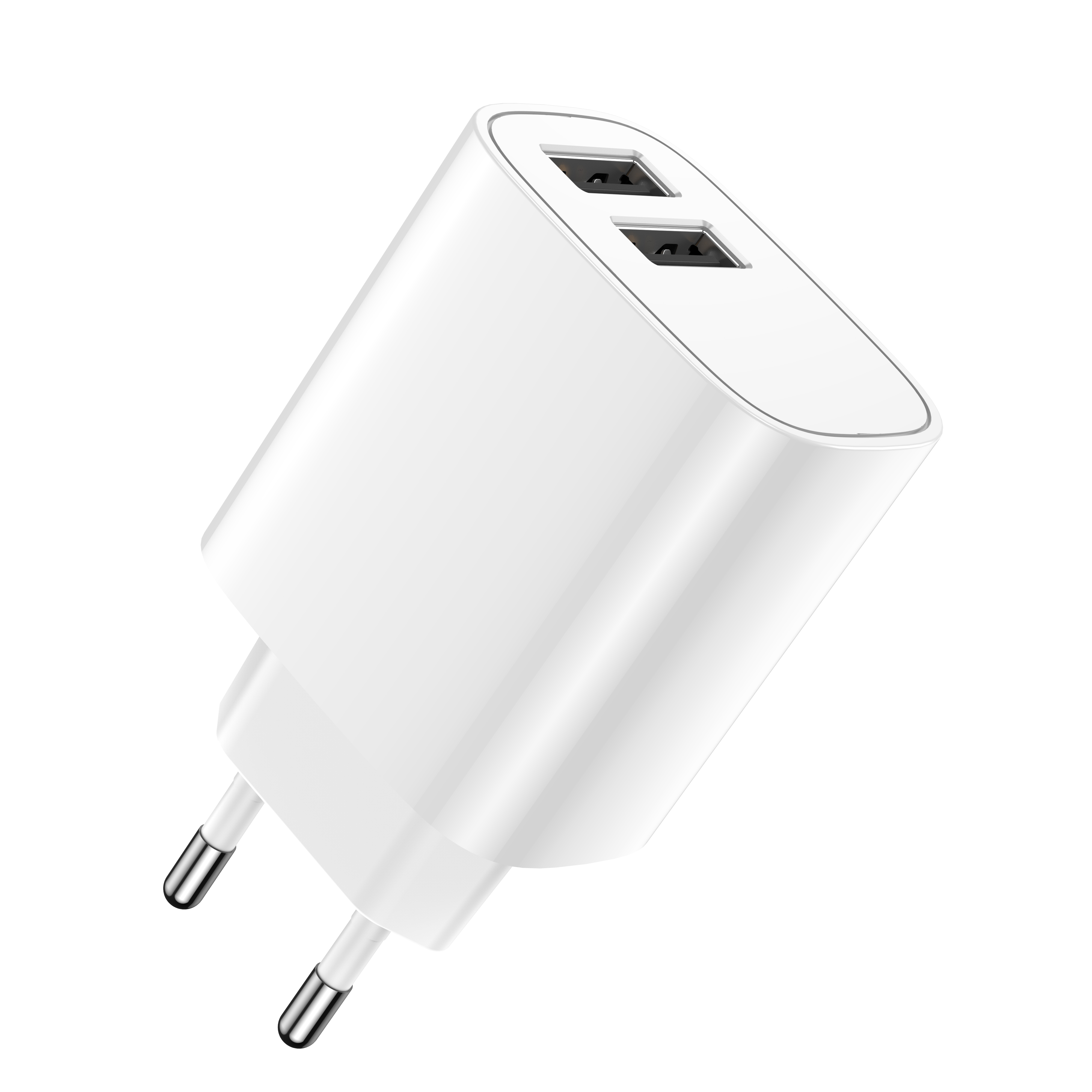 Forever LS-03 seinälaturi 2xUSB 2,4A (valkoinen)