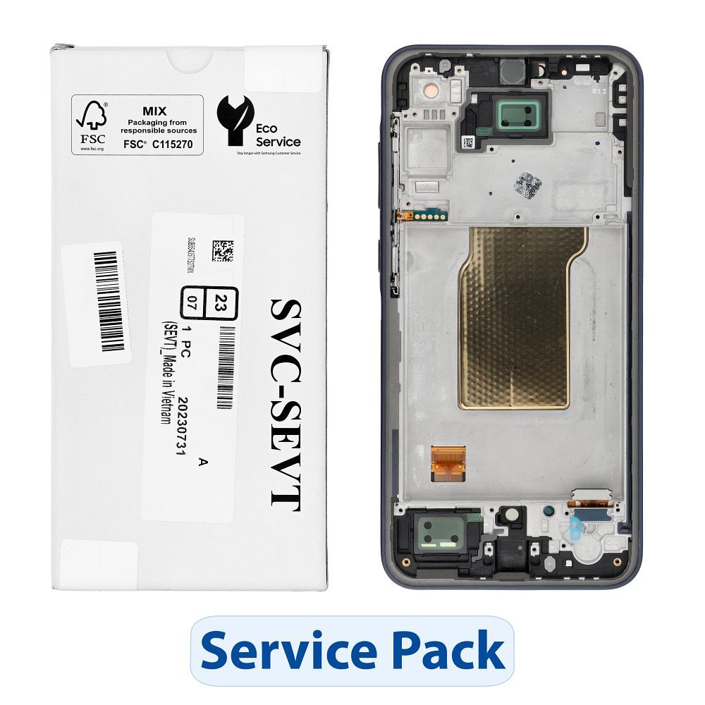 ServicePack LCD-näyttö SAMSUNG A35 5G A356B GH82-34221A yönsininen
