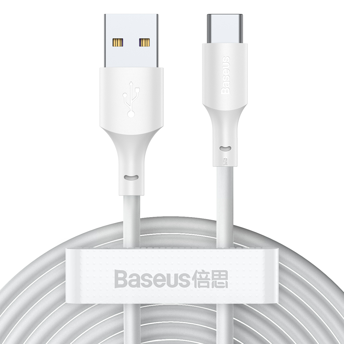 USB - USB Type-C -kaapelisarja, 2 kpl, Power Delivery Quick Charge 40W 5A, 1,5 m, valkoinen