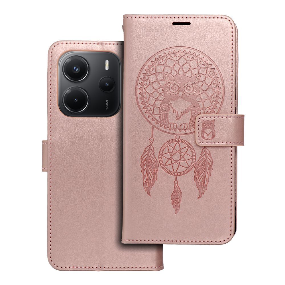 MEZZO kirjakotelo XIAOMI Redmi Note 14 5G:lle unisuodatin ruusukulta