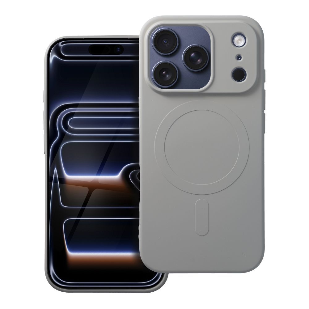 Silikoninen Mag Cover iPhone 17 PRO:lle MagSafe-yhteensopiva (iso reikä) titaani