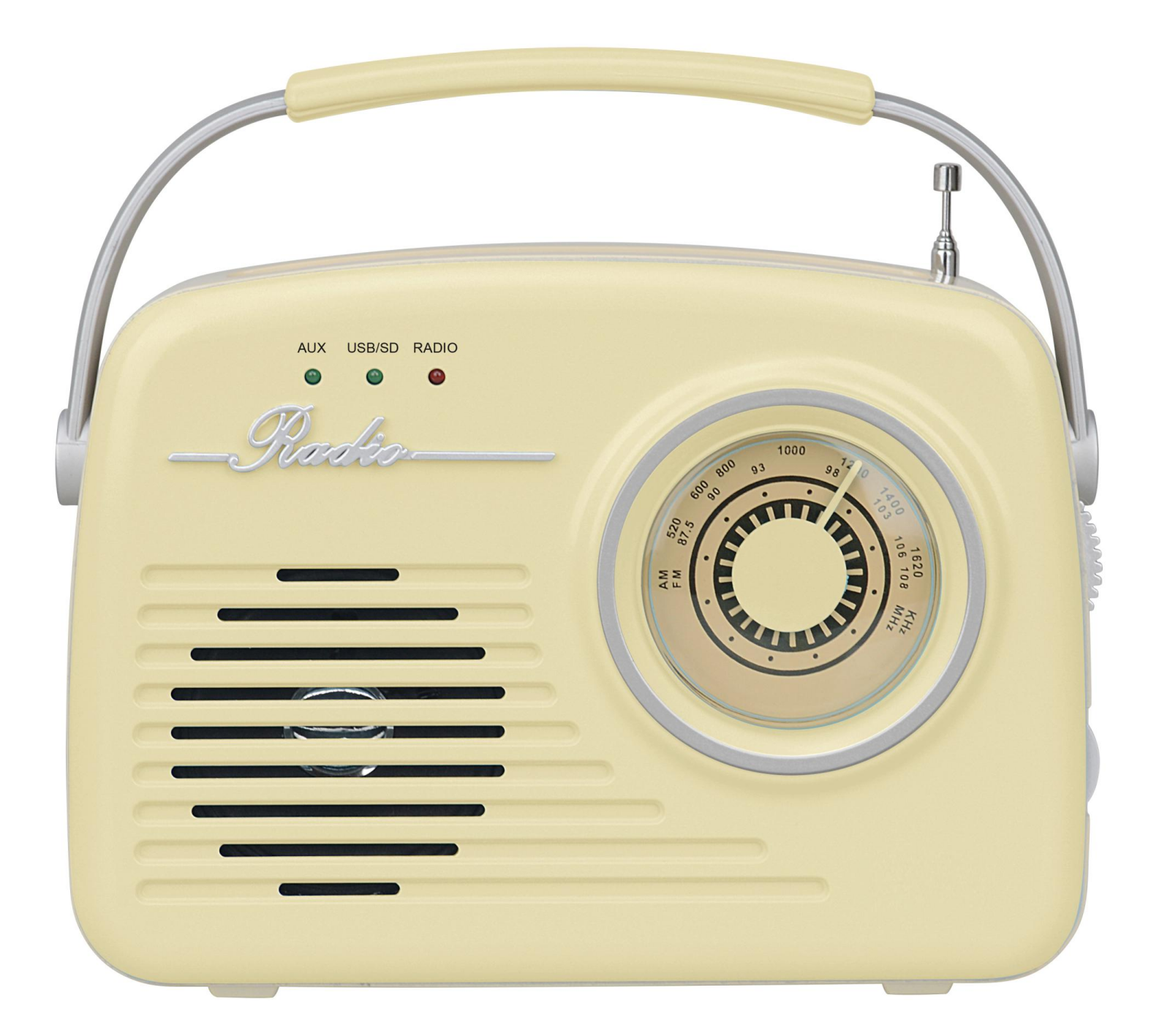 Setty Bluetooth-kaiutin radiolla Retro P350 hiekanvärinen