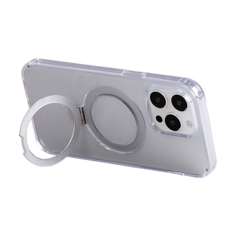 Magneettinen suojakotelo kahvalla Joyroom JR-BP004 iPhone 15 Pro Maxille (läpinäkyvä)