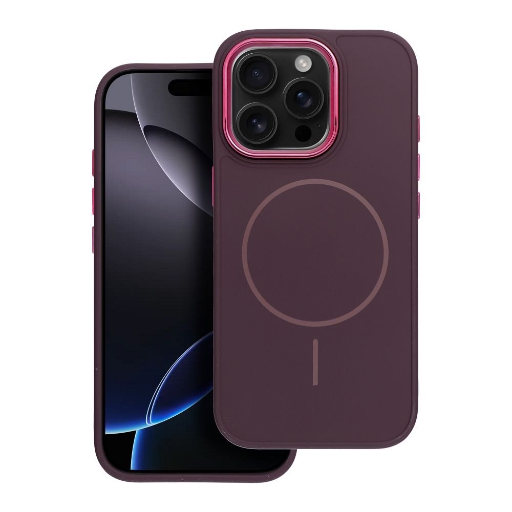 Suojakuori iPhone 17 PRO:lle Frame Mag Cover MagSafe-yhteensopiva violetti