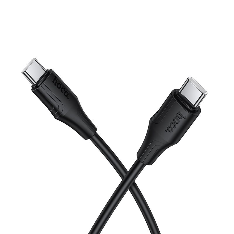 Hoco silikoninen USB-C - USB-C -kaapeli 3A 60W 1 m X124 - musta
