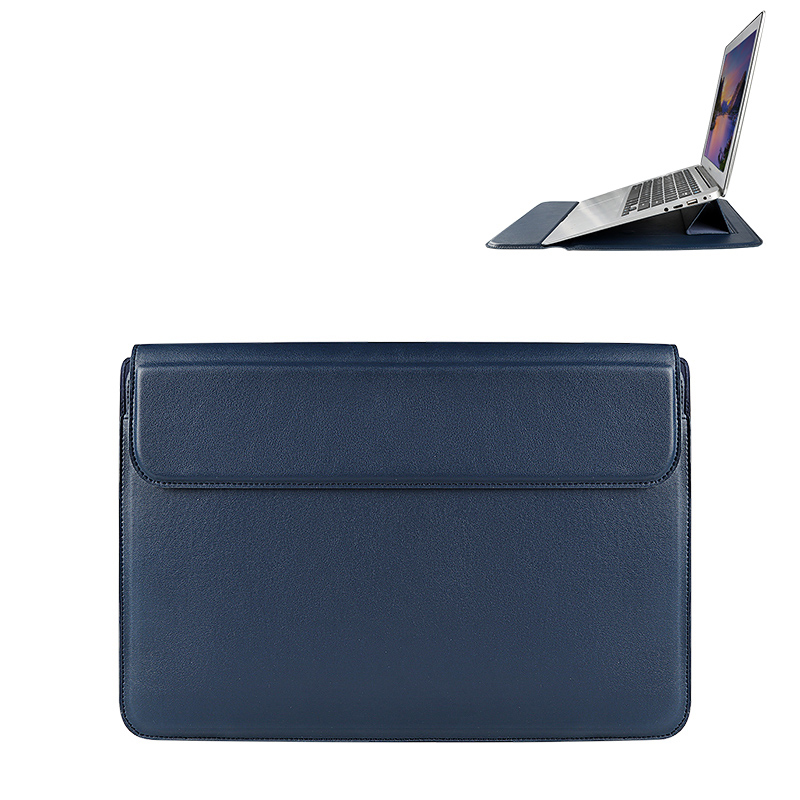 Devia kannettavan laukku / MacBook ultraohut suojalaukku 15,4'' vedenkestävä PU-nahka sininen