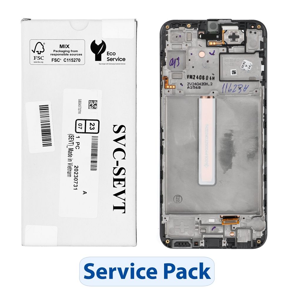 ServicePack LCD-näyttö SAMSUNG A25 5G A256B GH82-33215A