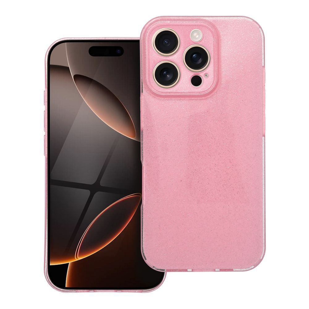 Suojakuori iPhone 16 PRO:lle kirkas suojakuori 2 mm Blink vaaleanpunainen