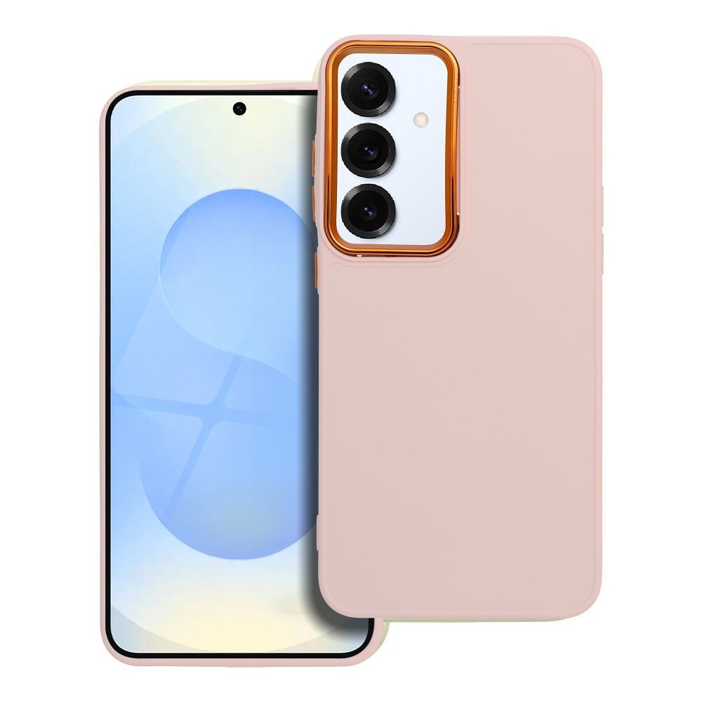 Suojakuori Samsung S25 PLUS:lle Frame vaaleanpunainen