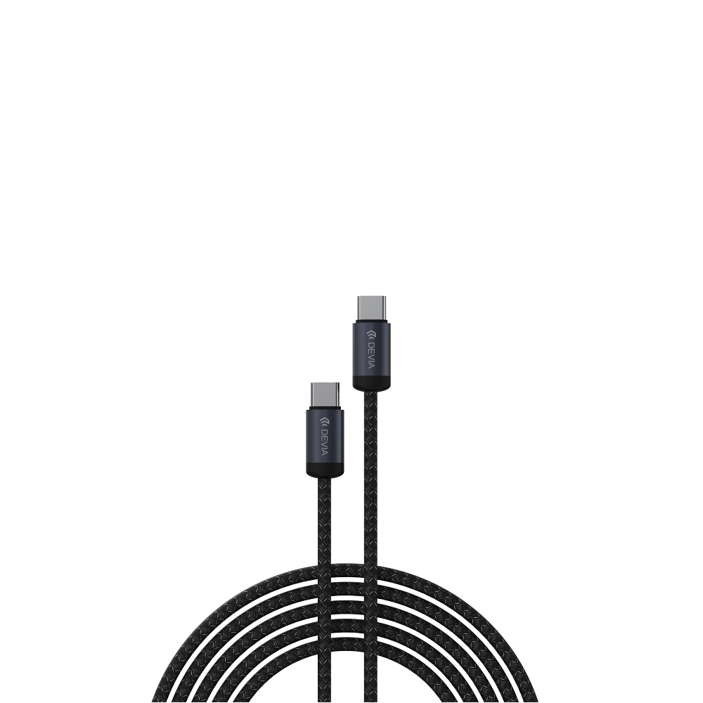 Devia kaapeli Gracious EC646 PD USB-C - USB-C 1,0 m 60W 3A musta