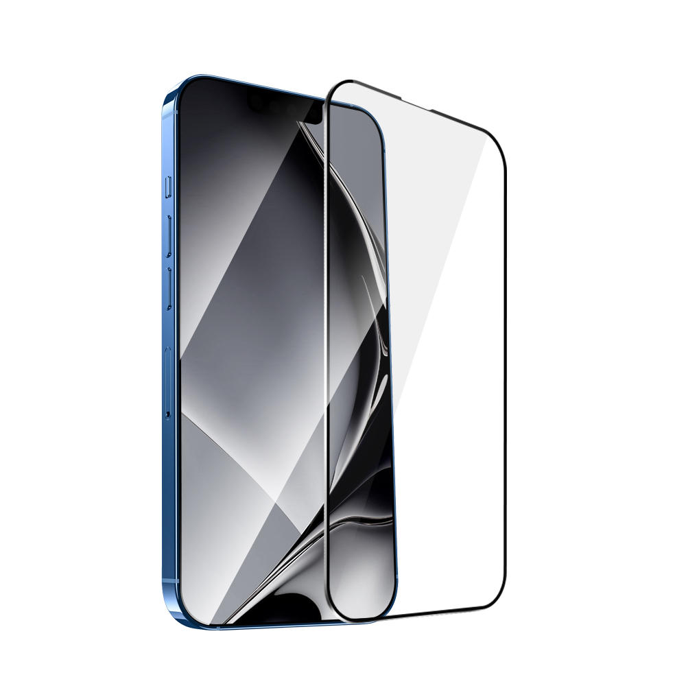 Karkaistu lasi metallireunuksella iPhone 13 Pro Max 6,7 / 14 6,7 Plus:lle musta reunus