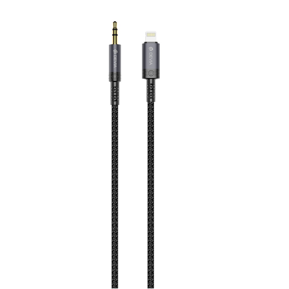 Devia audiokaapeli Ipure EC619 Lightning - jack 3,5 mm 1,0 m musta