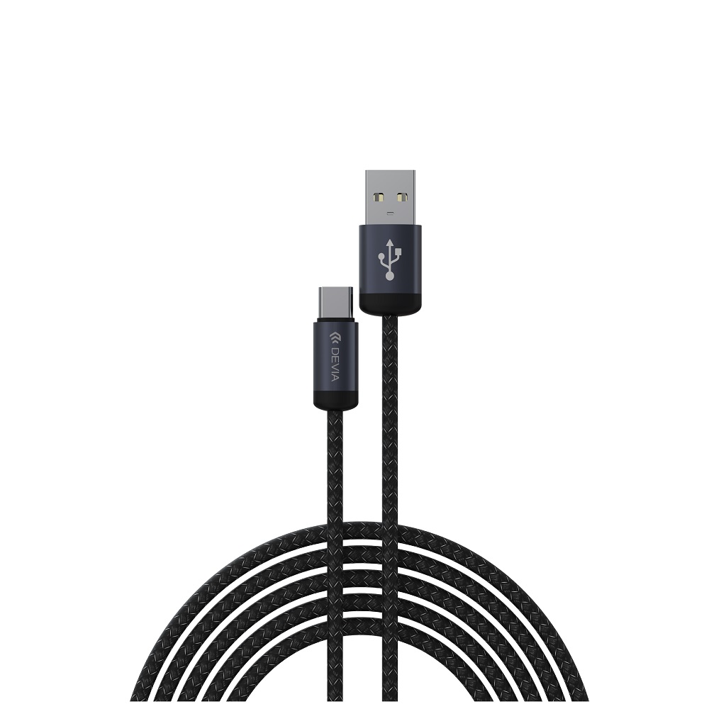 Devia kaapeli Gracious EC649 USB - USB-C 1,0 m 2A, musta