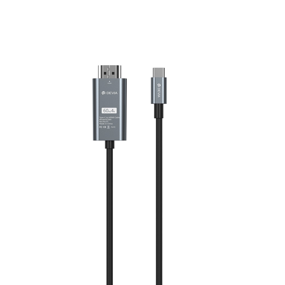 Devia kaapeli Storm EC084 USB-C - HDMI 4K 60 Hz 2,0 m musta