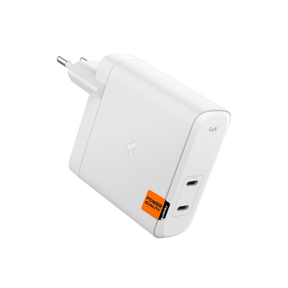 Spigen ArcStation Pro -laturi + USB-C 140 W -kaapeli - valkoinen