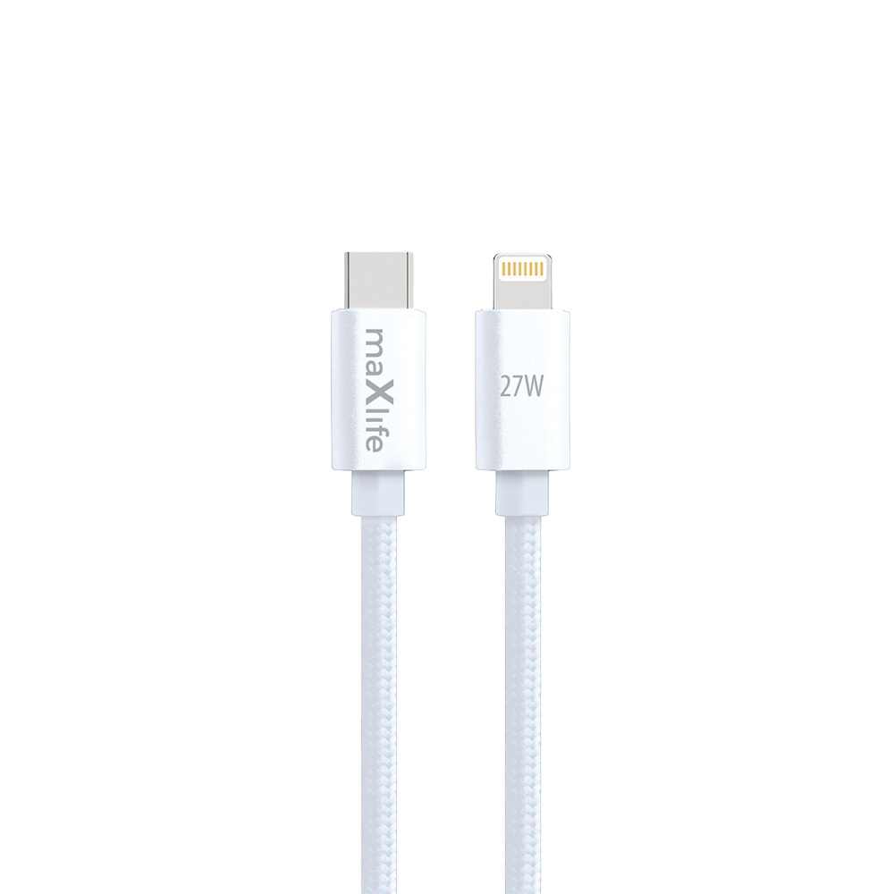 Maxlife MXUC-12 kaapeli USB-C - Lightning 2,0 m 27W - valkoinen