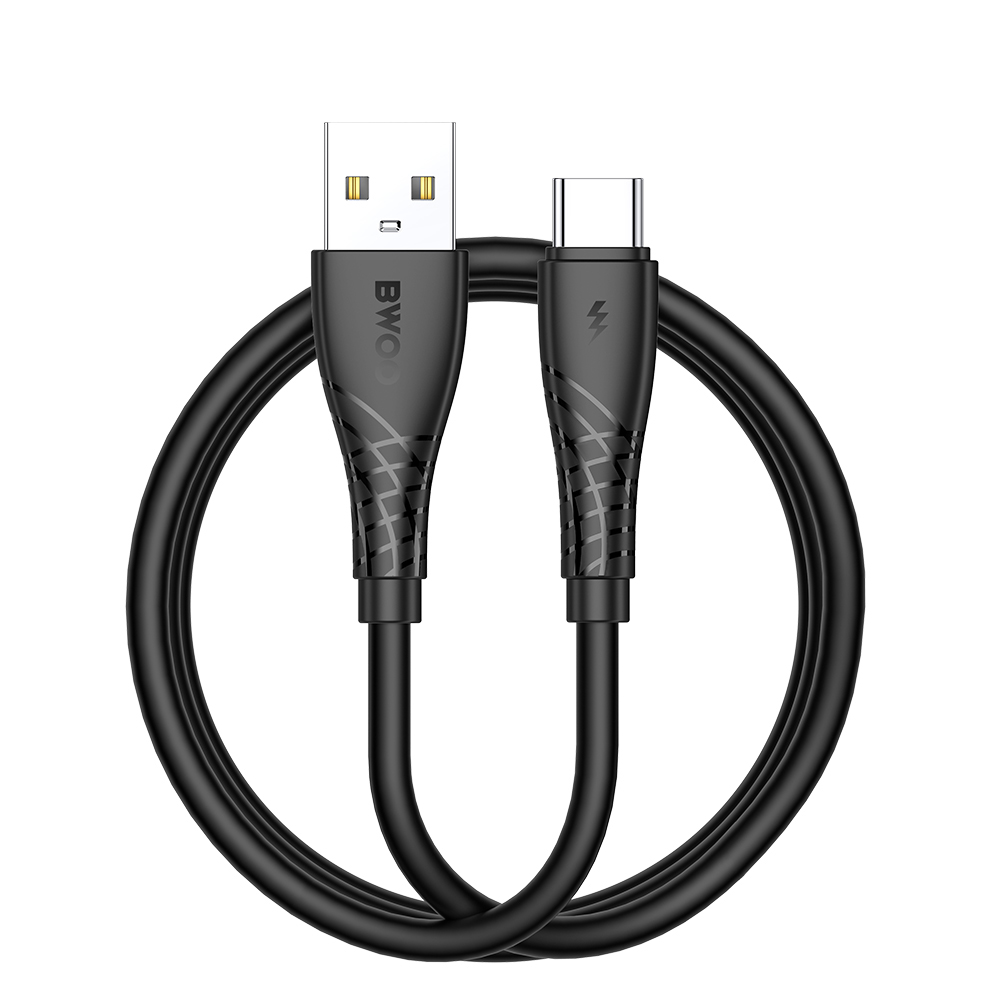 BWOO kaapeli USB - USB-C 1m 27W 3A musta BO-X318C