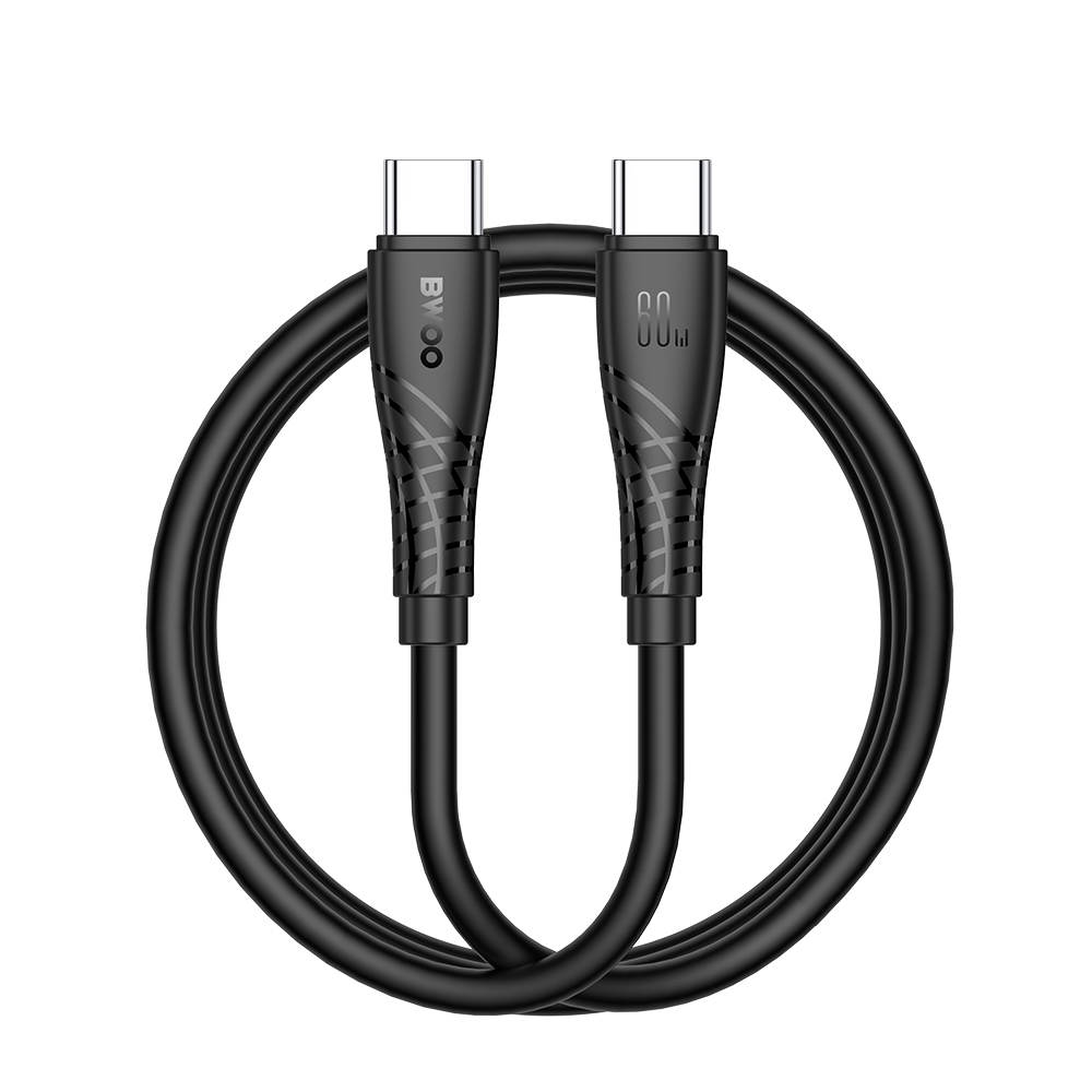 BWOO 60W kaapeli USB-C - USB-C BO-X318 1m musta