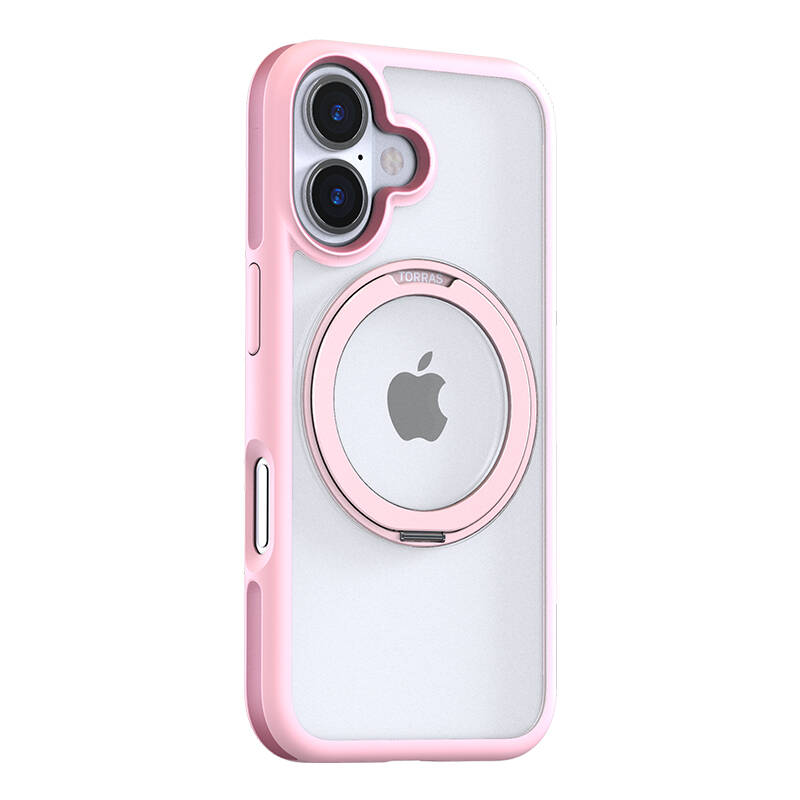 Torras Ostand R Fusion kotelo iPhone 16 (vaaleanpunainen)